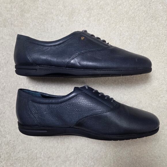 NIB Easy Spirit JP Motion 10EE Anti-Gravity Leather Navy Blue Casual Tie Shoe - Picture 6 of 9